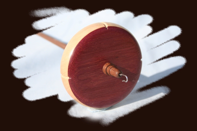 Purple heart on Sycamore with Walnut shaft